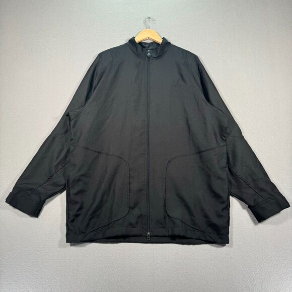 Vintage Jordan Track Jacket Mens XL Full Zip Black Swoosh Nike‎ Basketball Hoop - Picture 1 of 13